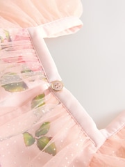 Baker by Ted Baker 3D Corsage Glitter Mesh Overlay Floral Dress - Image 15 of 16