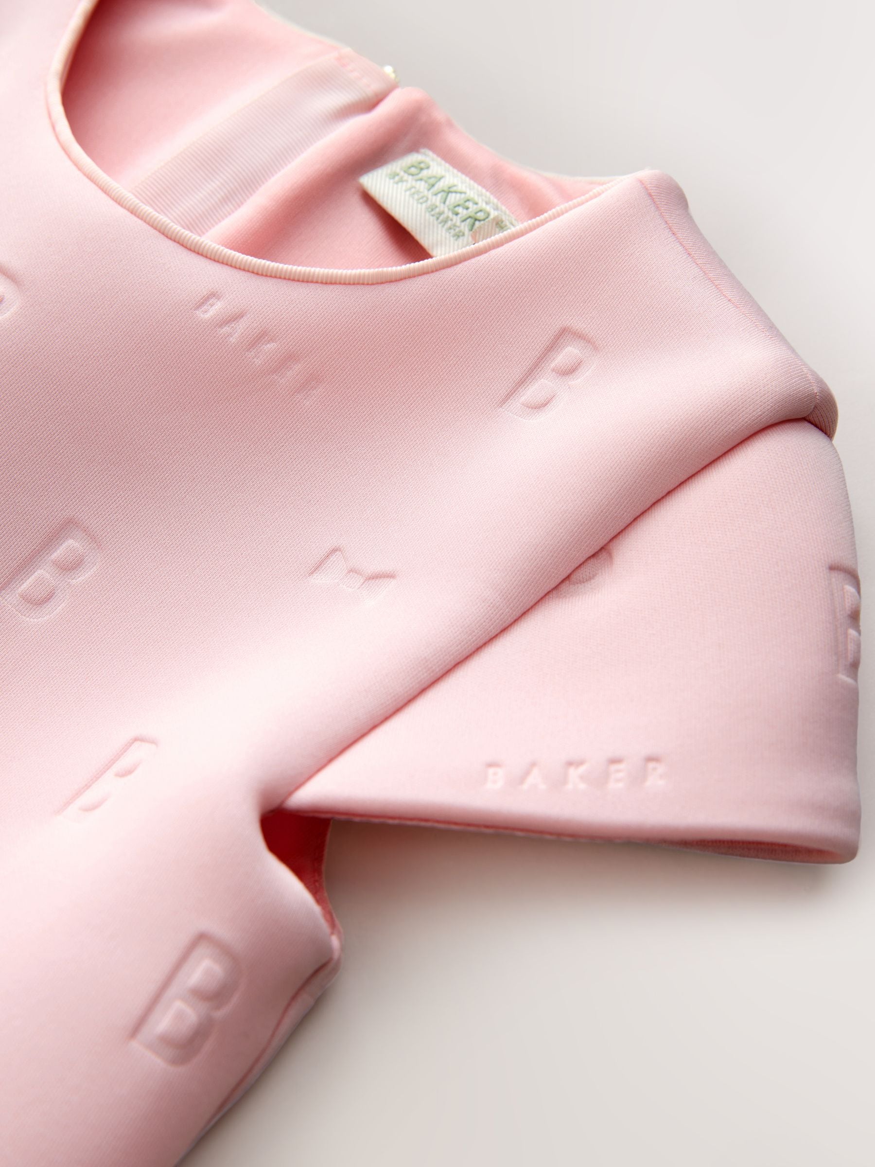 Buy Baker by Ted Baker Pink 3D Corsage Embossed Scuba Dress from