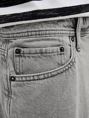JACK & JONES Grey Loose Fit Denim Shorts - Image 5 of 5