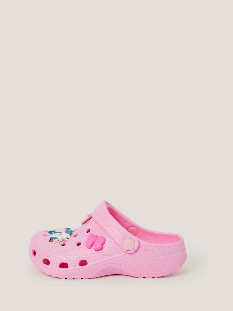Monsoon Pink Unicorn Charm Clogs - Image 1 of 3 Monsoon Pink Unicorn Charm Clogs - Image 1 of 3
