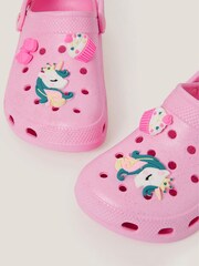 Monsoon Pink Unicorn Charm Clogs - Image 3 of 3