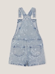 Monsoon Blue Unicorn Print Denim 100% Cotton Dungarees - Image 2 of 3