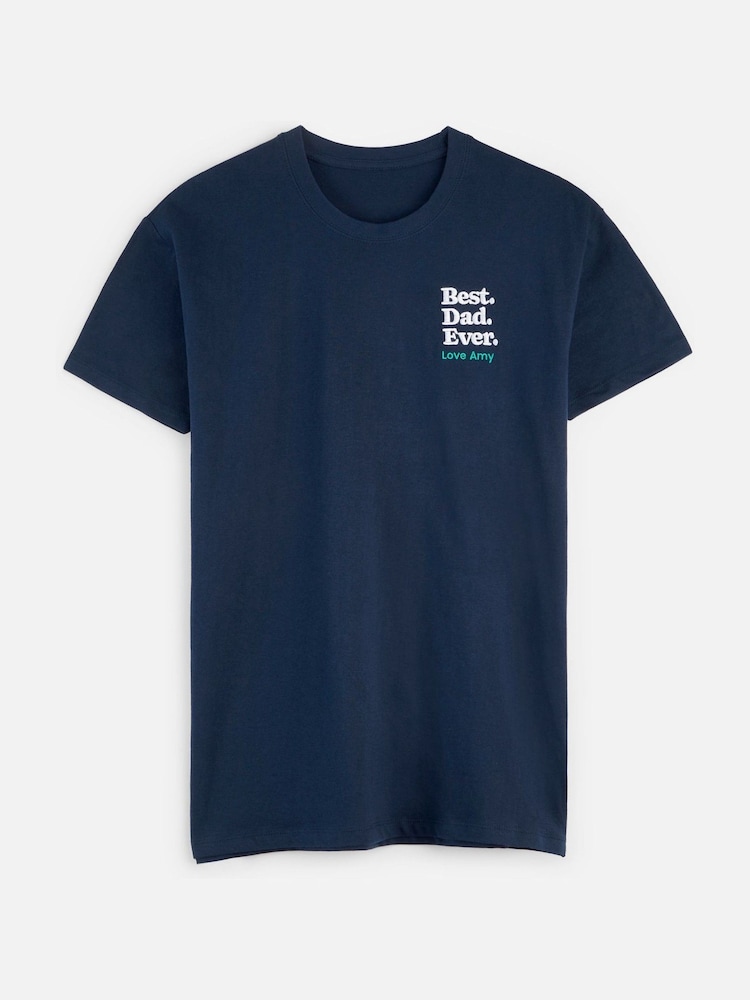 Personalised Mens Best Dad Ever T-Shirt by Stitch Style - Image 1 of 6