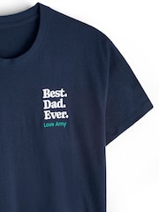 Personalised Mens Best Dad Ever T-Shirt by Stitch Style - Image 4 of 6