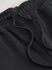 Black Essential Wide Leg Jersey Joggers - Image 6 of 7