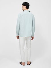 French Connection Green Blend Chest Pocket Short Sleeve Button Up Shirt - Image 2 of 5