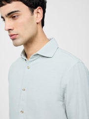 French Connection Green Blend Chest Pocket Short Sleeve Button Up Shirt - Image 4 of 5