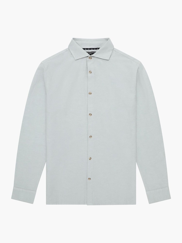 French Connection Green Blend Chest Pocket Short Sleeve Button Up Shirt - Image 5 of 5