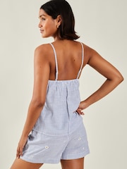 Accessorize Daisy Embroidered Stripe 100% Cotton Short Pyjamas Set - صورة 3 من 4