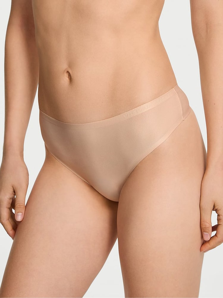 Victoria's Secret Praline Nude Thong Mid-Rise Knickers - Image 1 of 3
