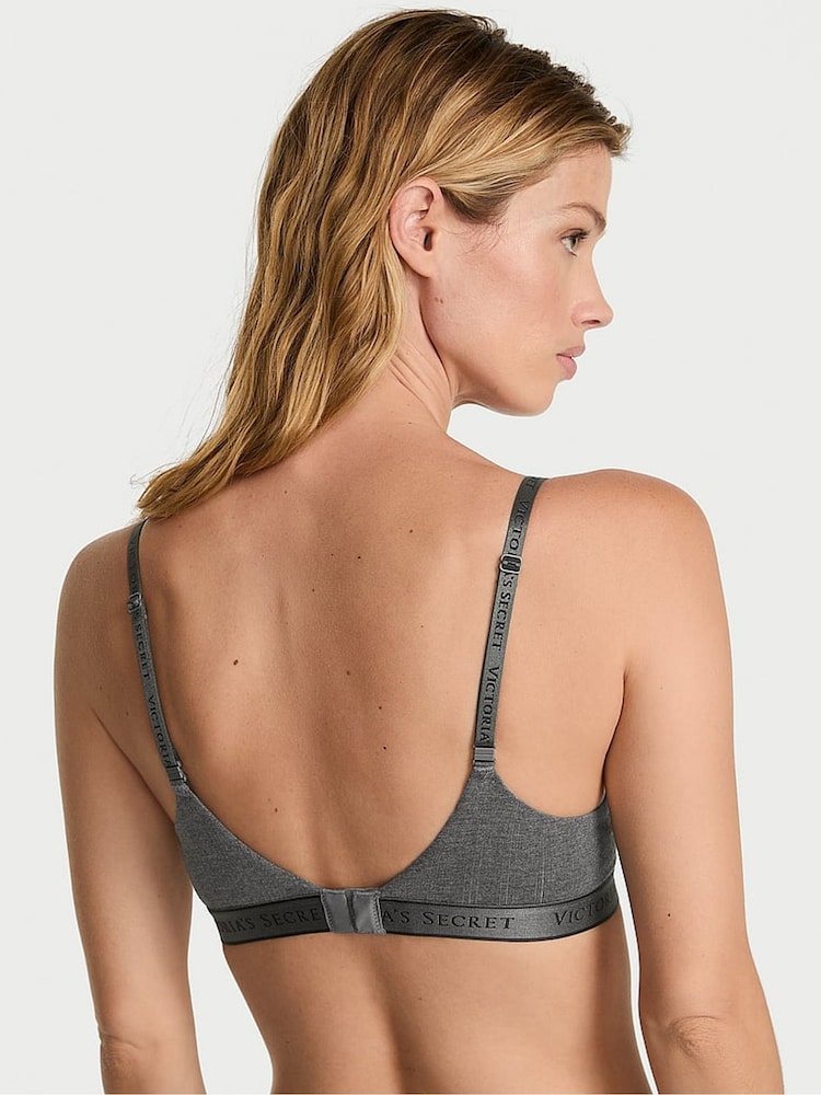 Victoria's Secret Heather Anthracite Grey Full Cup Push Up Modal Bra - Image 2 of 3 Victoria's Secret Heather Anthracite Grey Full Cup Push Up Modal Bra - Image 2 of 3