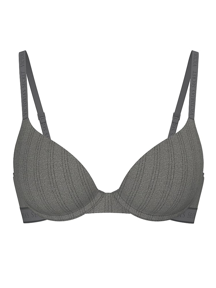Victoria's Secret Heather Anthracite Grey Full Cup Push Up Modal Bra - Image 3 of 3 Victoria's Secret Heather Anthracite Grey Full Cup Push Up Modal Bra - Image 3 of 3