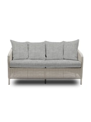 Laura Ashley Cream Arley Garden Rattan 2 Seater Sofa with Saunton Dov Cushions - Image 2 of 3