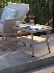 Laura Ashley Natural Carrdale Garden Rattan Side Table - Image 1 of 3