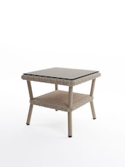 Laura Ashley Natural Carrdale Garden Rattan Side Table - Image 3 of 3