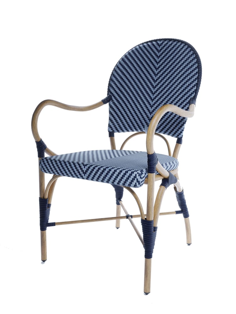 Laura Ashley Blue Riviera Garden 6 Seater Dining Table and Chair Bis Set - Image 2 of 6