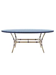 Laura Ashley Blue Riviera Garden 6 Seater Dining Table and Chair Bis Set - Image 4 of 6