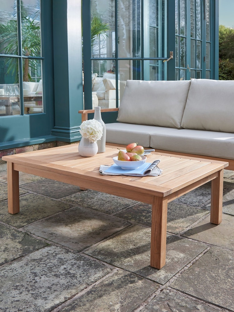 Laura Ashley Natural Salcey Garden Teak Coffee Table - Image 1 of 3