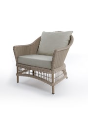 Laura Ashley 4 Piece Natural Carrdale Garden Rattan Sofa Set with Saunt Cushions - Image 2 of 6