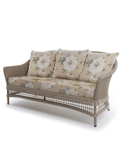 Laura Ashley 4 Piece Natural Carrdale Garden Rattan Sofa Set with Wisle Cushions - Image 3 of 6