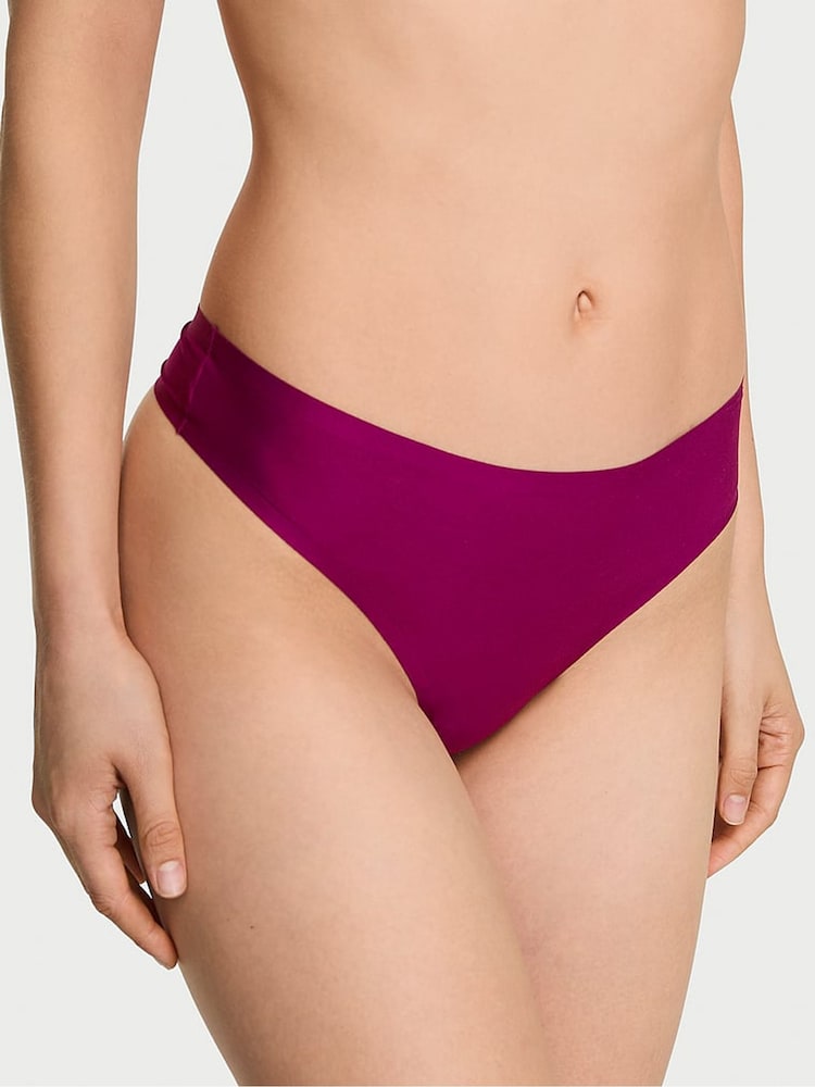 Victoria's Secret Fresh Jam Purple Thong Mid-Rise Knickers - Image 1 of 3