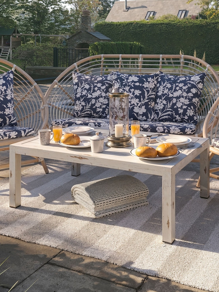 Laura Ashley White Clermont Garden Coffee Table - Image 1 of 4