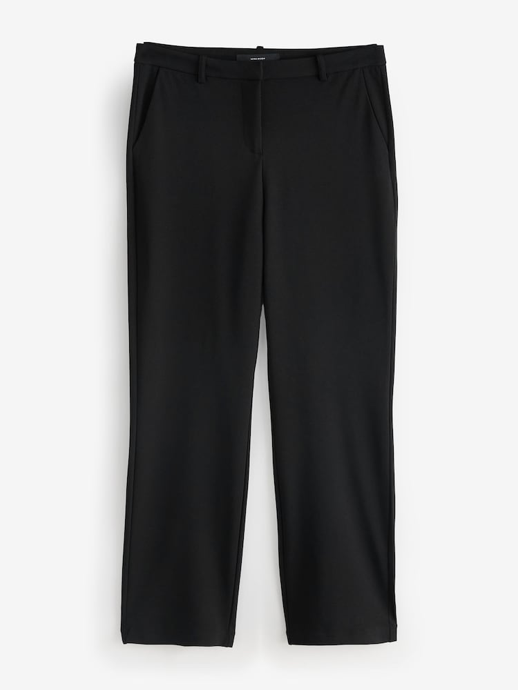 VERO MODA Black Tailored Stretch Straight Leg 100% Cotton Trousers - Image 5 of 5