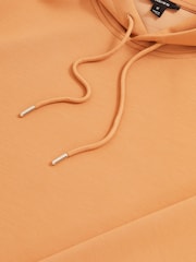 Reiss Light Camel Brown Fabien Interlock-Jersey Drawstring Hoodie - Image 7 of 7