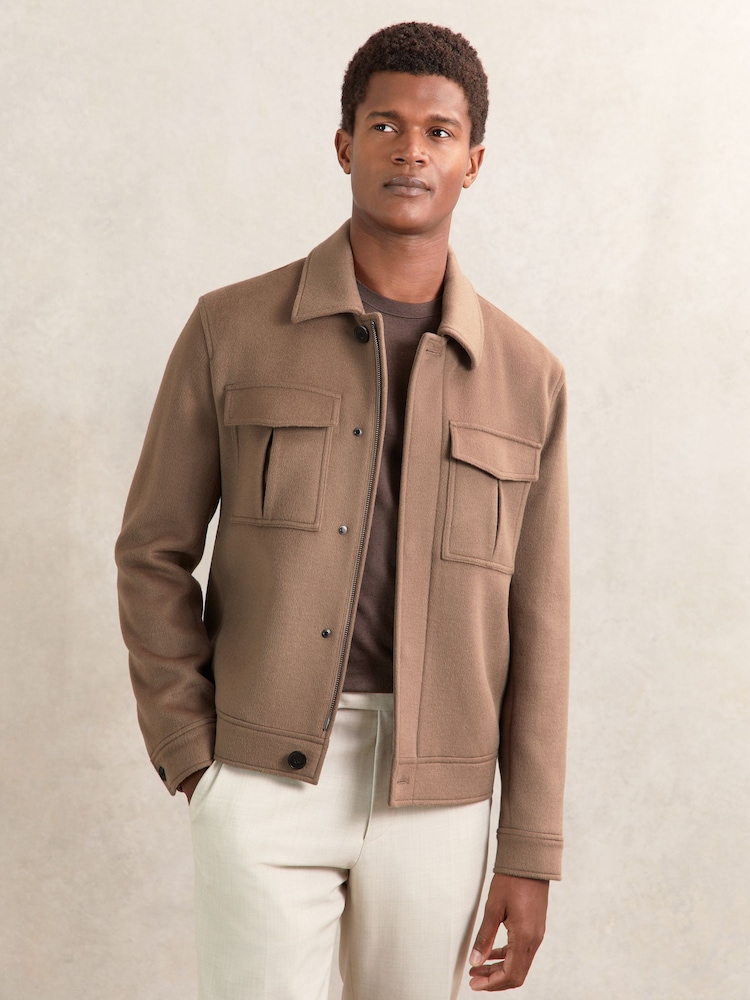 Marrón oscuro - Reiss Perisil Jacket - Imagen 1 de 6