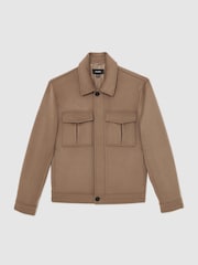 Marrón oscuro - Reiss Perisil Jacket - Imagen 2 de 6