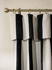 Žinylkové pruhované závěsy s volány, přehybem a podšívkou - Obrázek 1 z 6