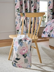 Pink Floral Blackout/Thermal Eyelet Curtains - Image 6 of 8