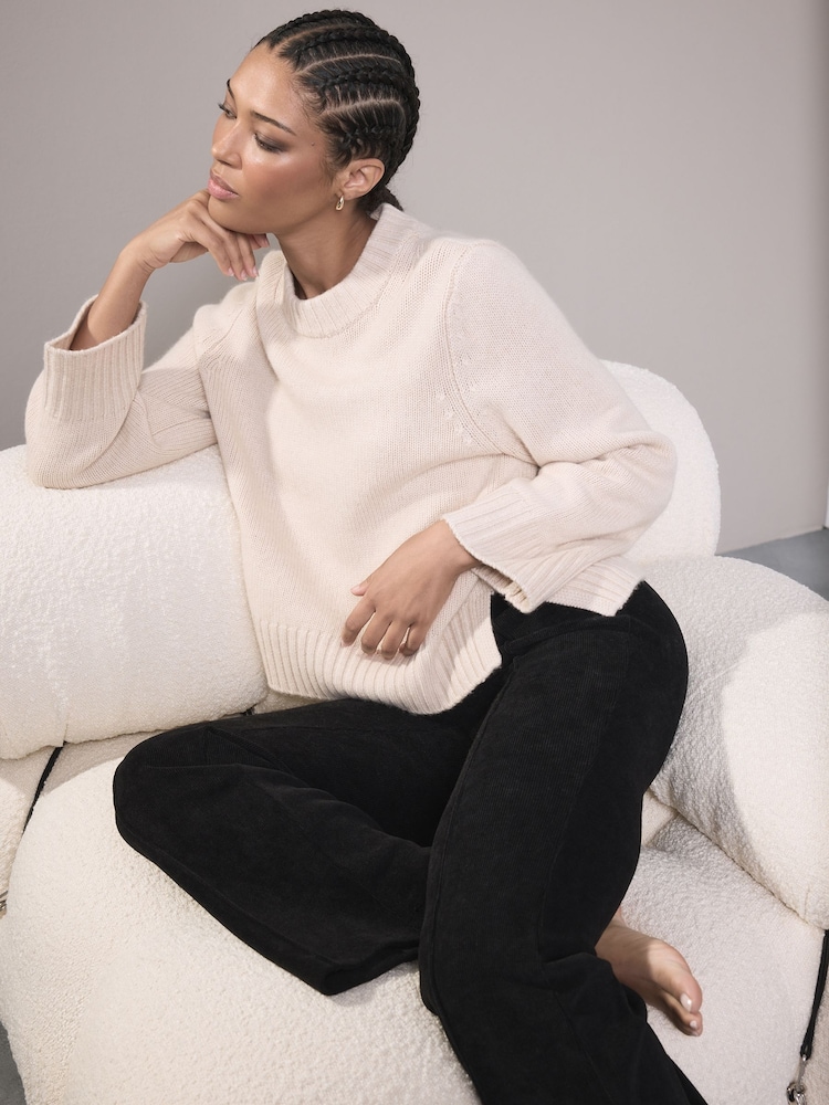 Black Cord Bootcut Trousers - Image 2 of 8 Black Cord Bootcut Trousers - Image 2 of 8