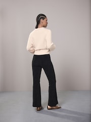 Black Cord Bootcut Trousers - Image 3 of 8