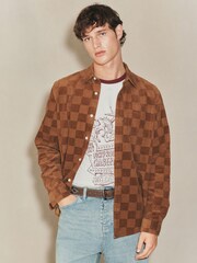 Brown Tan EDIT Long Sleeve Check Shirt - Image 1 of 8