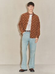 Brown Tan EDIT Long Sleeve Check Shirt - Image 2 of 8