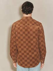 Brown Tan EDIT Long Sleeve Check Shirt - Image 3 of 8