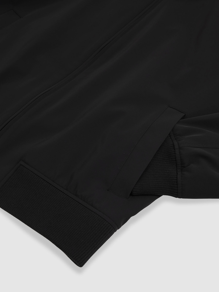Reiss Black Brad Funnel-Neck Technical Jacket - Image 5 of 5