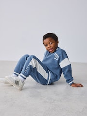 Baker by Ted Baker Blue Varsity Sweatshirt and Joggers Set - Image 4 of 12