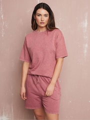 Long Tall Sally Pink Acid Wash Shorts - Image 2 of 5