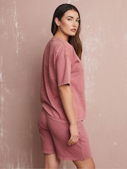 Long Tall Sally Pink Acid Wash Shorts - Image 3 of 5