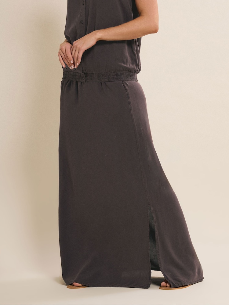 Long Tall Sally Brown Acid Wash Skirt - Image 2 of 5