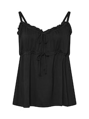 Yours Curve Black Boho Cami Vest Top - Image 6 of 6