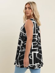 Yours Curve Abstract Print Vest - Bild 2 von 5