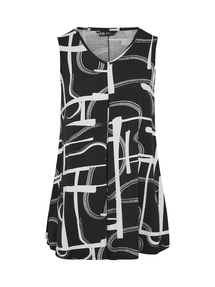 Yours Curve Abstract Print Vest - Bild 5 von 5