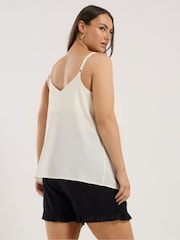 Yours Curve Natural Button Woven Cami - Image 3 of 5