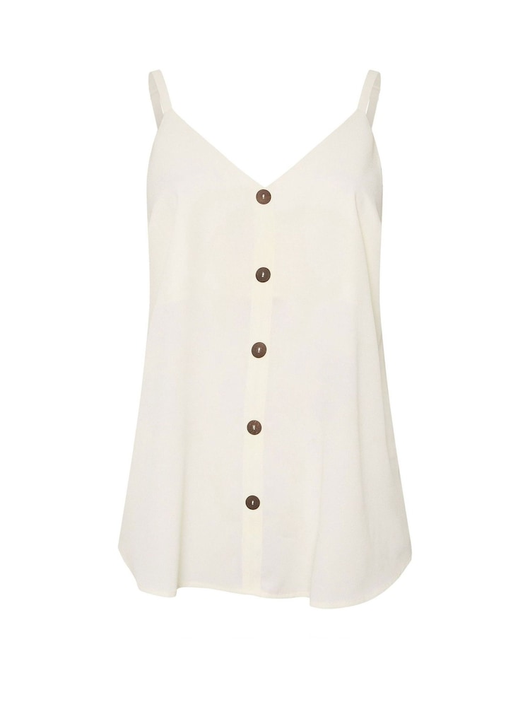 Yours Curve Natural Button Woven Cami - Image 5 of 5 Yours Curve Natural Button Woven Cami - Image 5 of 5