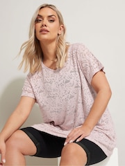 Yours Curve Pink Broderie Anglaise Top - Image 1 of 5