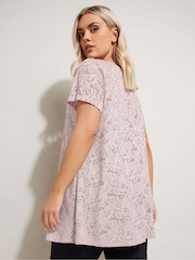 Yours Curve Pink Broderie Anglaise Top - Image 2 of 5