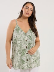 Verde - Yours Curve Button Woven Cami - Imagem 4 de 5